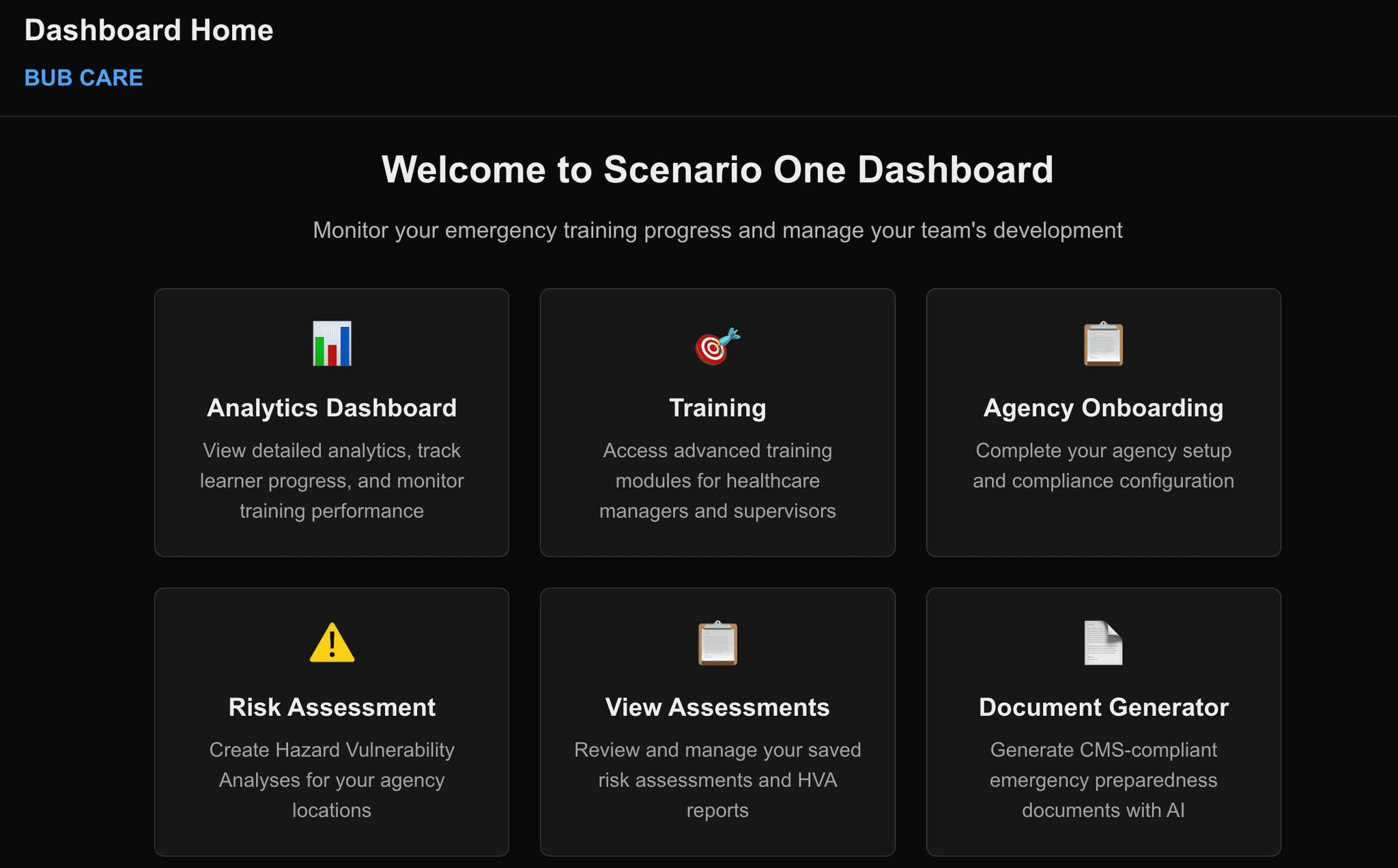 Dashboard Home